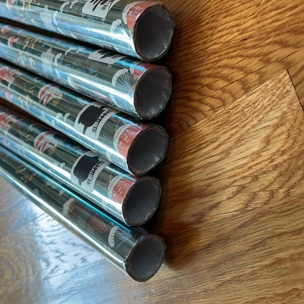 Anthropologie Woodlawn Wrapping Paper 5 Rolls NWT